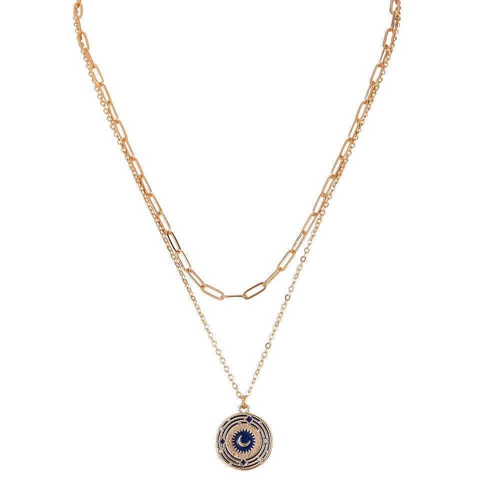 Moon and Star Multilayer Necklace - zuzumia