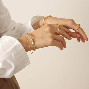 Double-layer Opening Shaped Bracelet - zuzumia