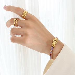 Shiny Colorful Zircon Bracelet - zuzumia