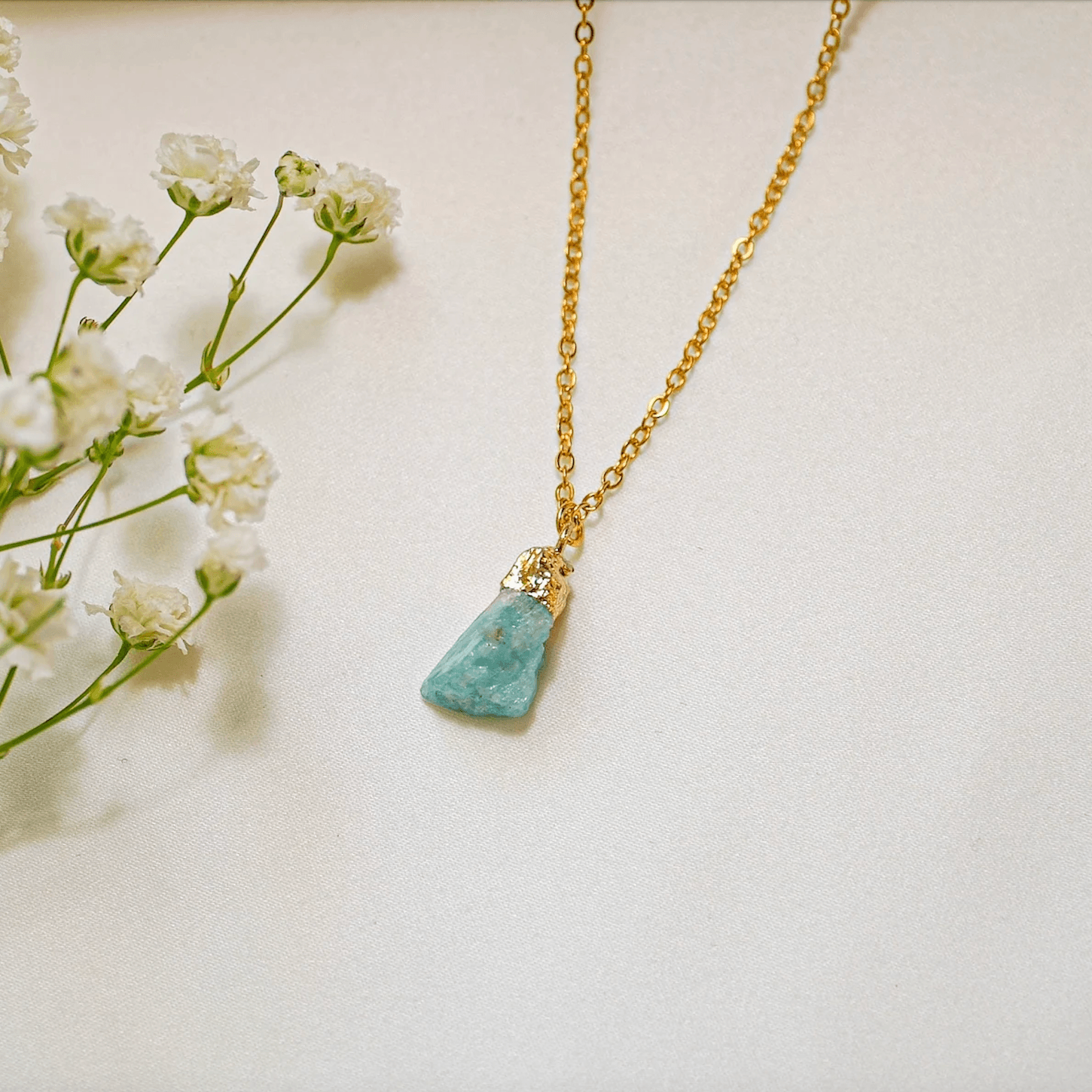 Raw Gem Birthstone Necklace - zuzumia