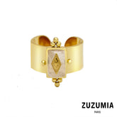 Natural Stone Wide Rings - zuzumia