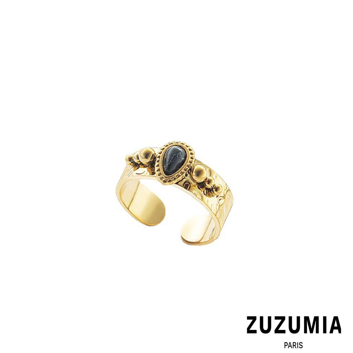 Natural Stone Open Ring - zuzumia