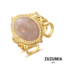 Oval Natural Stone Ring - zuzumia