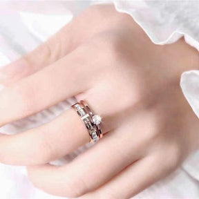 Double-Layer Diamond Rings - zuzumia