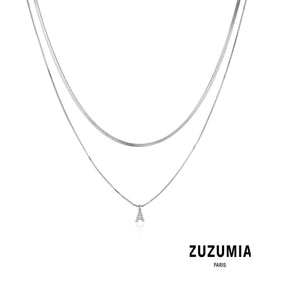 Multi-layered Letter Name Necklace - zuzumia
