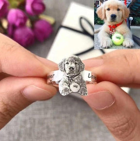 Lovely Custom Pet Photo Ring - zuzumia