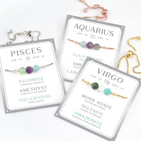 Birthstone Zodiac Sign Bracelet - zuzumia