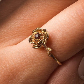 Birthstone Floral Ring - zuzumia